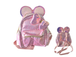 раница за гръб 2 ципа с уши 24х20х10 см. (12 бр. в стек) раница за гръб 2 ципа с уши 24х20х10 см. (12 бр. в стек)